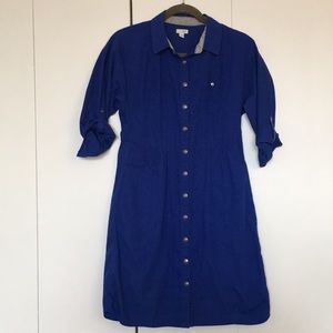 Anthropologie Odille Lapis Lazuli shirt dress